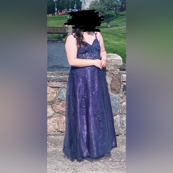 brand unknown Dresses & Skirts - Stormy Blue Prom Dress Plus Size, 18W